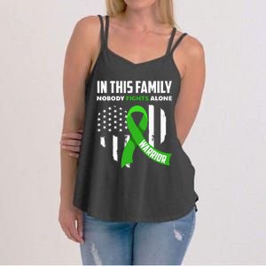 In This Family Nobody Fights Alone Brain Injury Warrior Women's Strappy Tank