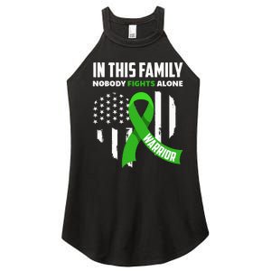 In This Family Nobody Fights Alone Brain Injury Warrior Women's Perfect Tri Rocker Tank