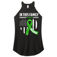 In This Family Nobody Fights Alone Brain Injury Warrior Women's Perfect Tri Rocker Tank