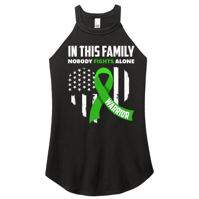 In This Family Nobody Fights Alone Brain Injury Warrior Women's Perfect Tri Rocker Tank