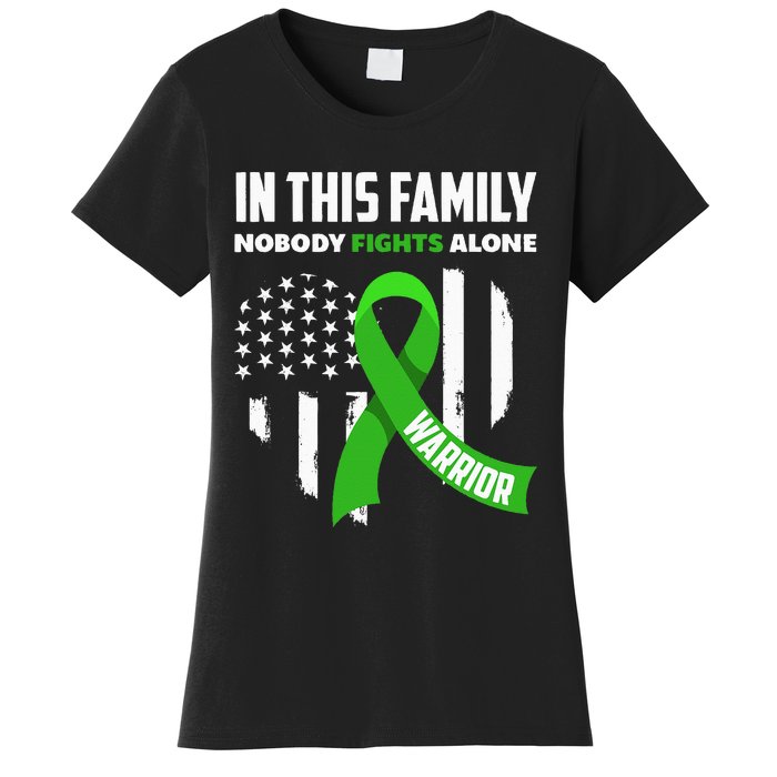 In This Family Nobody Fights Alone Brain Injury Warrior Women's T-Shirt