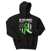 In This Family Nobody Fights Alone Brain Injury Warrior Kids Hoodie