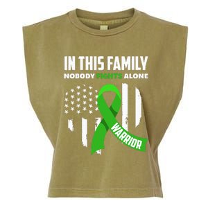 In This Family Nobody Fights Alone Brain Injury Warrior Garment-Dyed Women's Muscle Tee