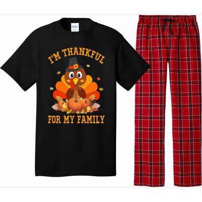 I'm Thankful For My Family Thanksgiving Little Turkey Pajama Set