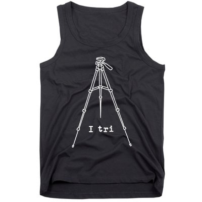 i tri Funny Photography Videographer Tripod Tank Top