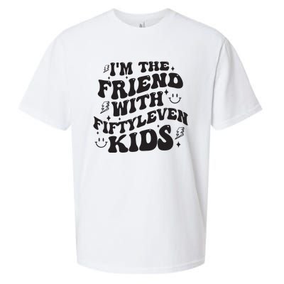 Im The Friend With Fiftyleven Mom Life Big Family Sueded Cloud Jersey T-Shirt