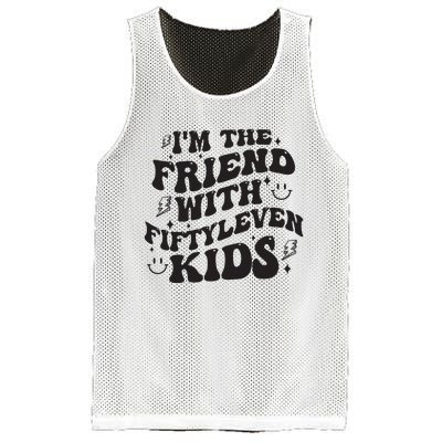 Im The Friend With Fiftyleven Mom Life Big Family Mesh Reversible Basketball Jersey Tank