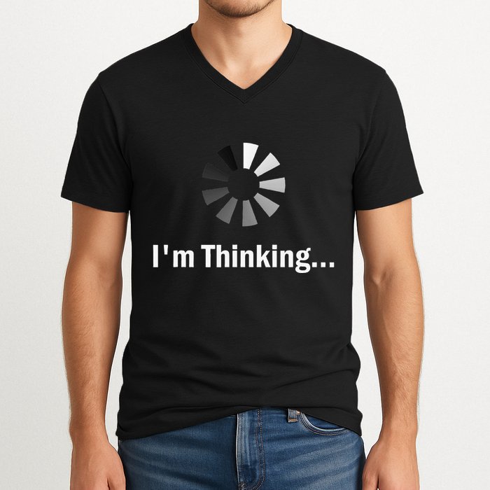 IM Thinking For Geeks Nerds Programmers V-Neck T-Shirt