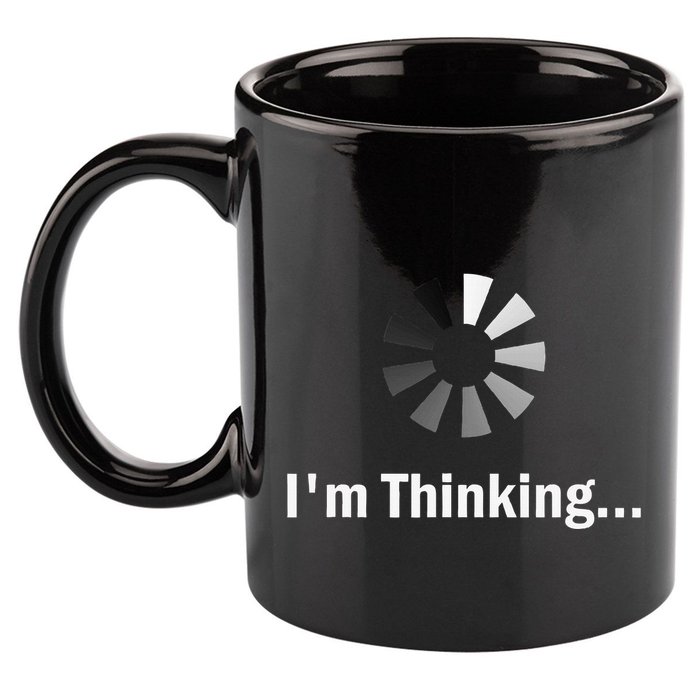 IM Thinking For Geeks Nerds Programmers 11oz C Handle Ceramic Mug