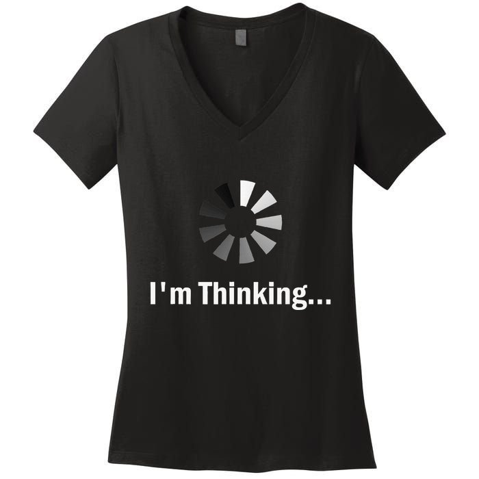 IM Thinking For Geeks Nerds Programmers Women's V-Neck T-Shirt
