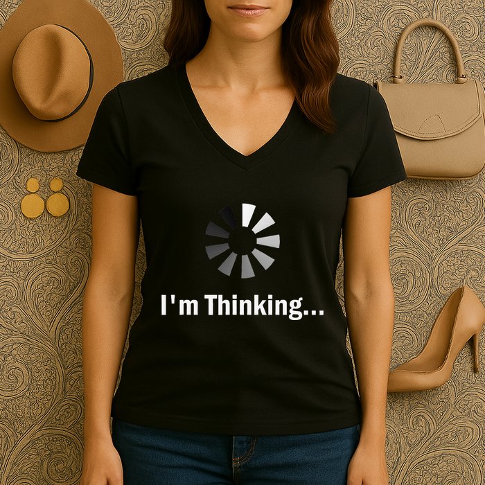IM Thinking For Geeks Nerds Programmers Women's V-Neck T-Shirt