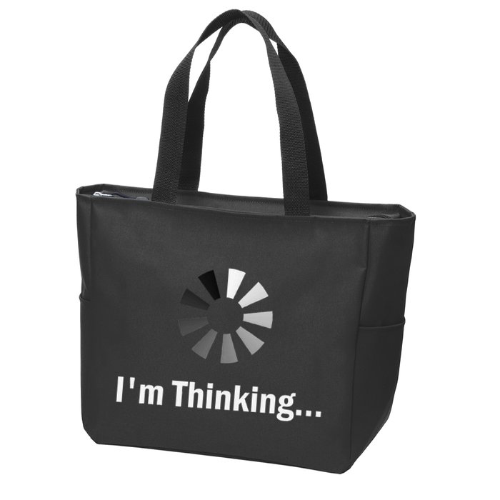 IM Thinking For Geeks Nerds Programmers Zip Tote Bag