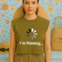 IM Thinking For Geeks Nerds Programmers Garment-Dyed Women's Muscle Tee