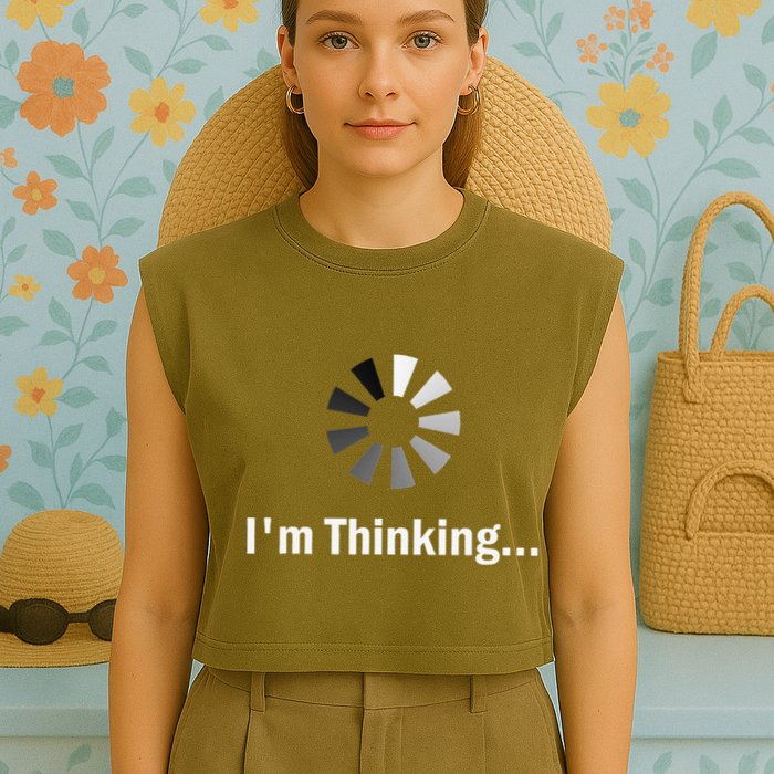 IM Thinking For Geeks Nerds Programmers Garment-Dyed Women's Muscle Tee
