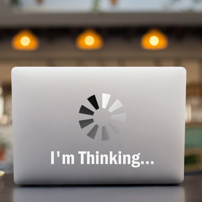 IM Thinking For Geeks Nerds Programmers Permanent Decal Sticker