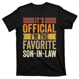 Im The Favorite Son In Law Child Funny Family Humor Retro T-Shirt