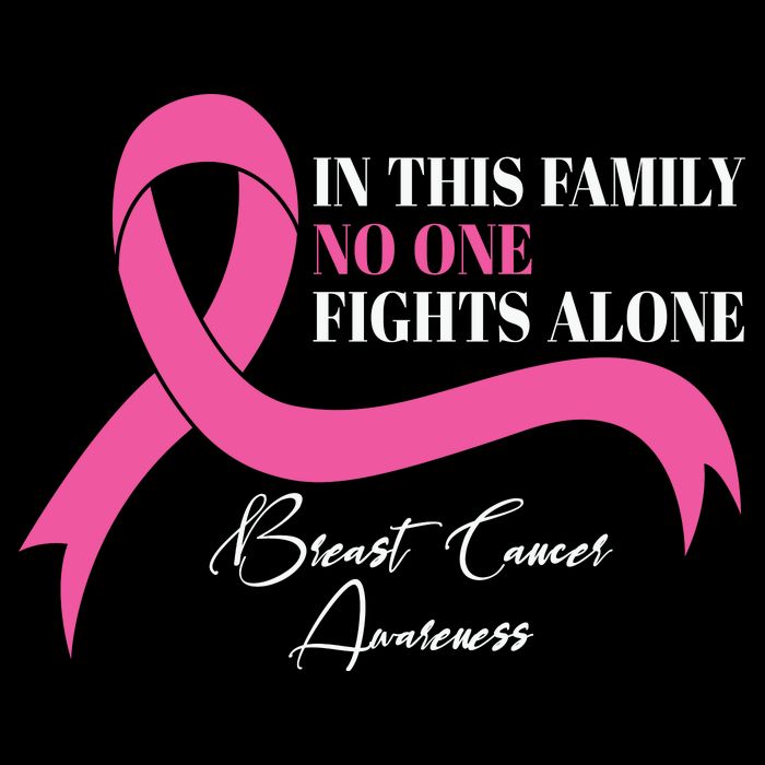 In This Family No One Fights Alone Breast Cancer Awareness City Backpack