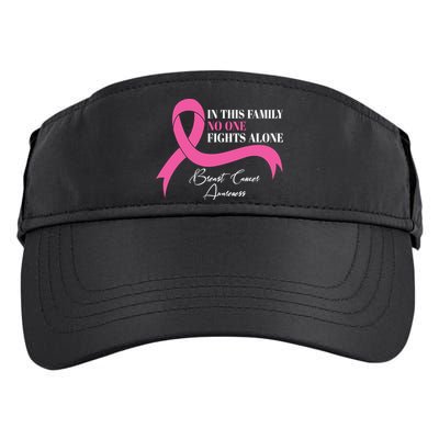 In This Family No One Fights Alone Breast Cancer Awareness Adult Drive Performance Visor