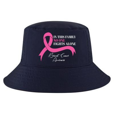 In This Family No One Fights Alone Breast Cancer Awareness Cool Comfort Performance Bucket Hat