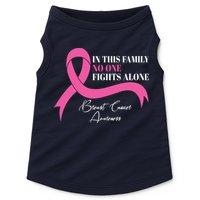 In This Family No One Fights Alone Breast Cancer Awareness Doggie Tank