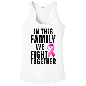 In This Family We Fight Together Breast Cancer Ribbon Ladies PosiCharge Competitor Racerback Tank