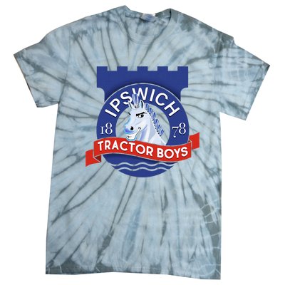 Ipswich Town Fan Tractor Boy Suffolk Punch Badge Tie-Dye T-Shirt