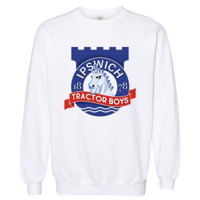 Ipswich Town Fan Tractor Boy Suffolk Punch Badge Garment-Dyed Sweatshirt