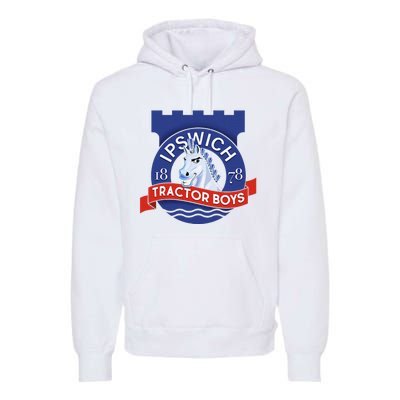 Ipswich Town Fan Tractor Boy Suffolk Punch Badge Premium Hoodie