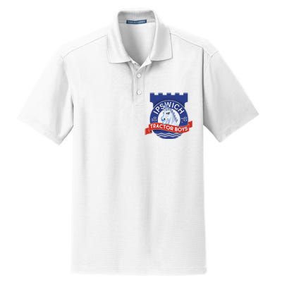 Ipswich Town Fan Tractor Boy Suffolk Punch Badge Dry Zone Grid Polo