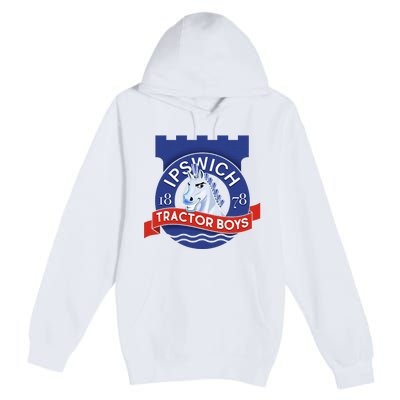 Ipswich Town Fan Tractor Boy Suffolk Punch Badge Premium Pullover Hoodie