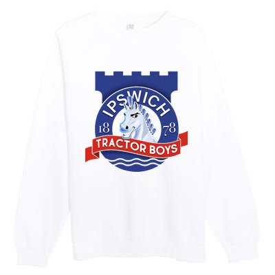 Ipswich Town Fan Tractor Boy Suffolk Punch Badge Premium Crewneck Sweatshirt