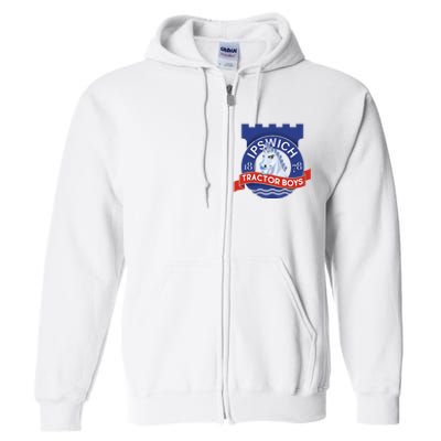 Ipswich Town Fan Tractor Boy Suffolk Punch Badge Full Zip Hoodie