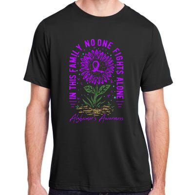 In This Family No One Fight Alone Alzheimer’s Awareness Adult ChromaSoft Performance T-Shirt