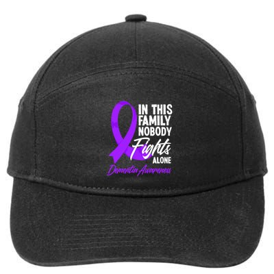 In This Family Nobody Fights Alone Detia Awareness Gift 7-Panel Snapback Hat