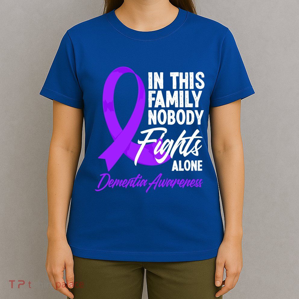 In This Family Nobody Fights Alone Detia Awareness Gift T-Shirt