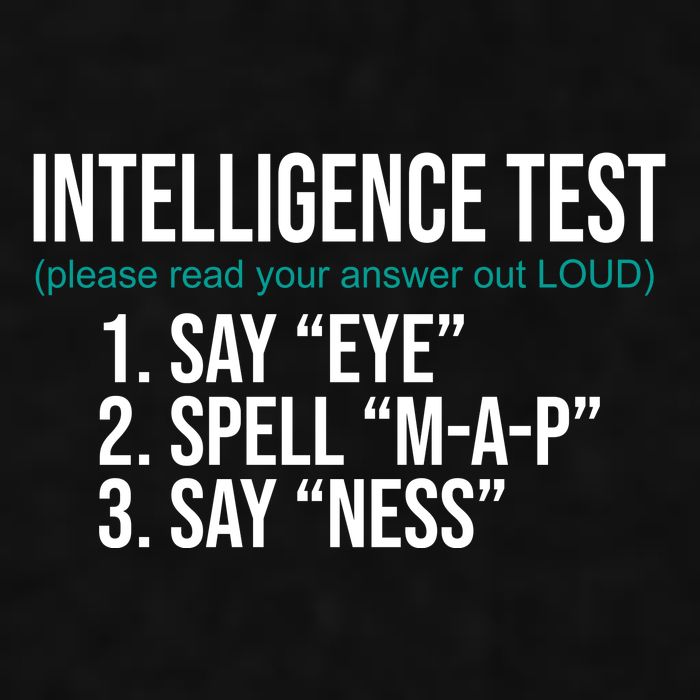 Intelligence Test Funny Message Ladies PosiCharge Tri-Blend Wicking Tank