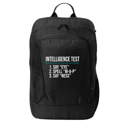 Intelligence Test Funny Message City Backpack