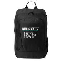 Intelligence Test Funny Message City Backpack