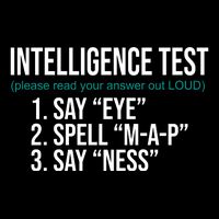 Intelligence Test Funny Message Drawstring Bag