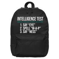Intelligence Test Funny Message 16 in Basic Backpack