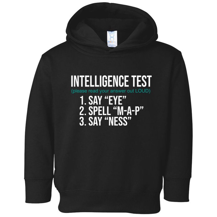 Intelligence Test Funny Message Toddler Hoodie