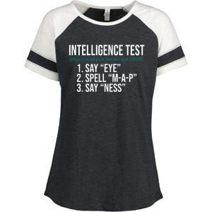 Intelligence Test Funny Message Enza Ladies Jersey Colorblock Tee