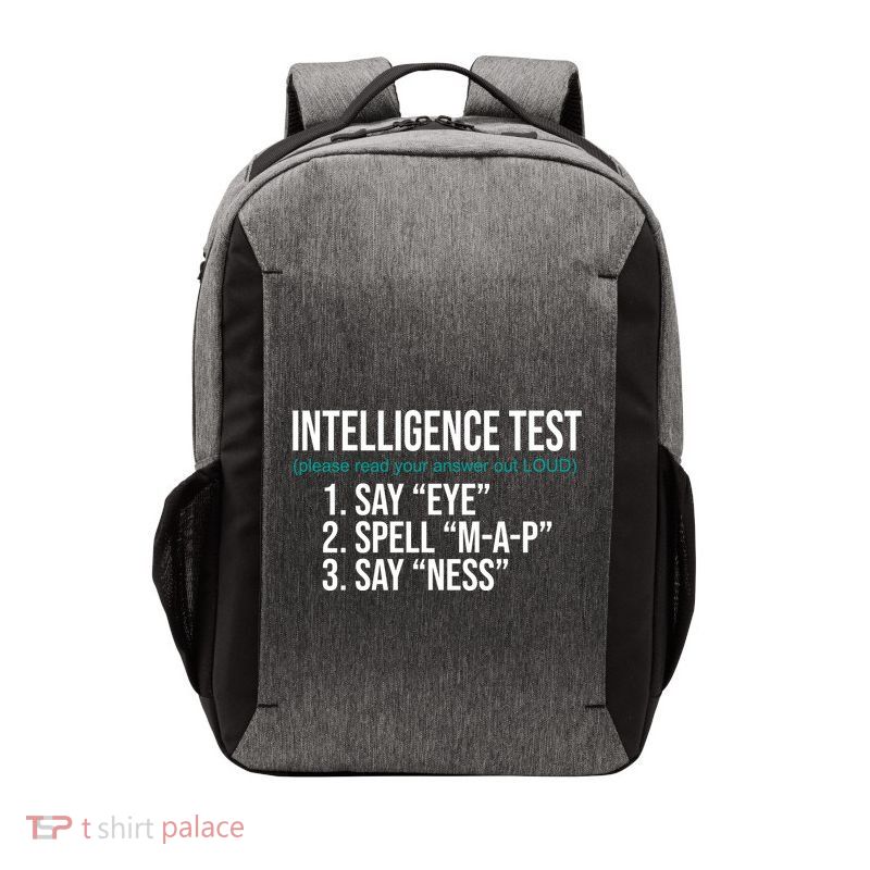 Intelligence Test Funny Message Vector Backpack