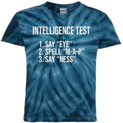 Intelligence Test Funny Message Kids Tie-Dye T-Shirt