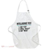 Intelligence Test Funny Message Full-Length Apron With Pockets