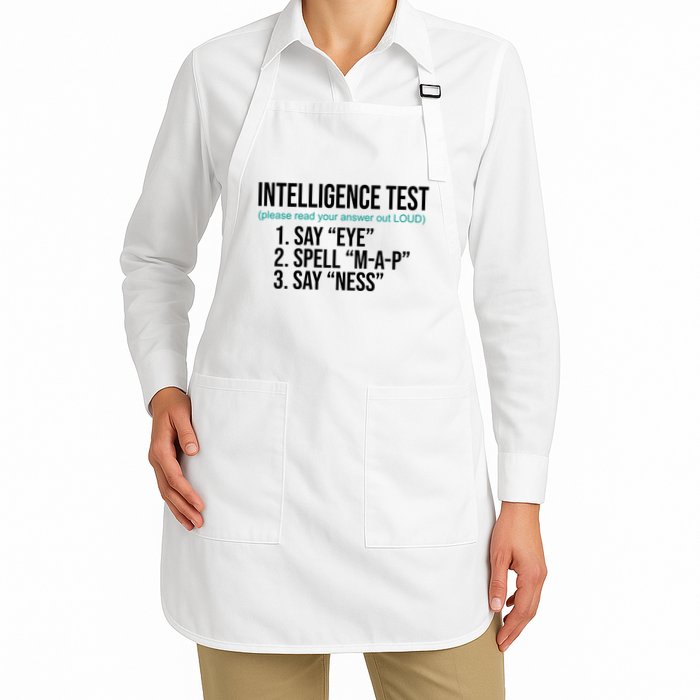 Intelligence Test Funny Message Apron