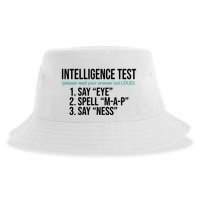 Intelligence Test Funny Message Sustainable Bucket Hat