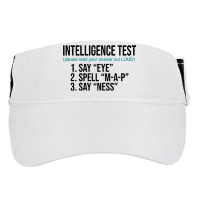 Intelligence Test Funny Message Adult Drive Performance Visor