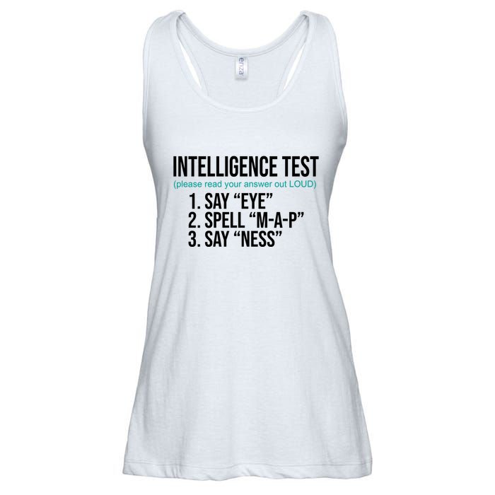 Intelligence Test Funny Message Ladies Essential Flowy Tank