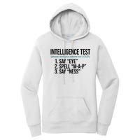 Intelligence Test Funny Message Women's Pullover Hoodie